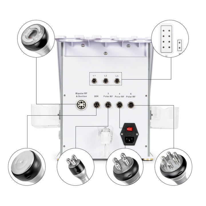 6 In 1 80k Cavitation Machine With Vacuum Radiofrequency For Body Contouring