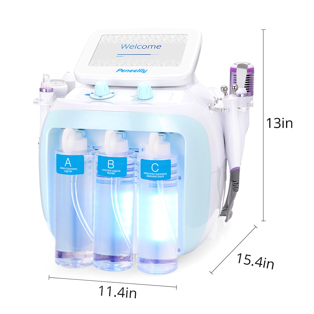 Peneelily 6 in 1 Hydro Dermabrasion Blackhead Removal Skin Scrubber Deep Cleaning Machine