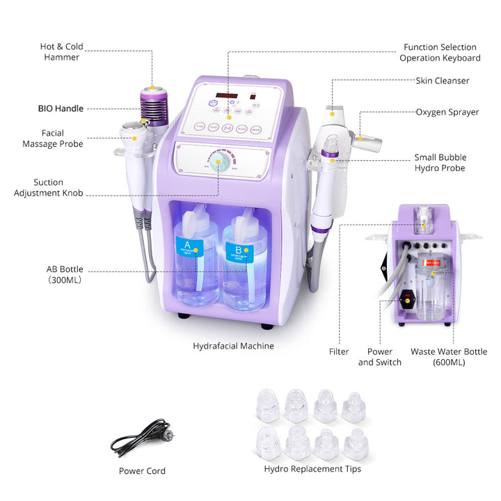 All sets of 6 In 1 Peneelily Ultrasonic Hydrodermabrasion Facial Machine