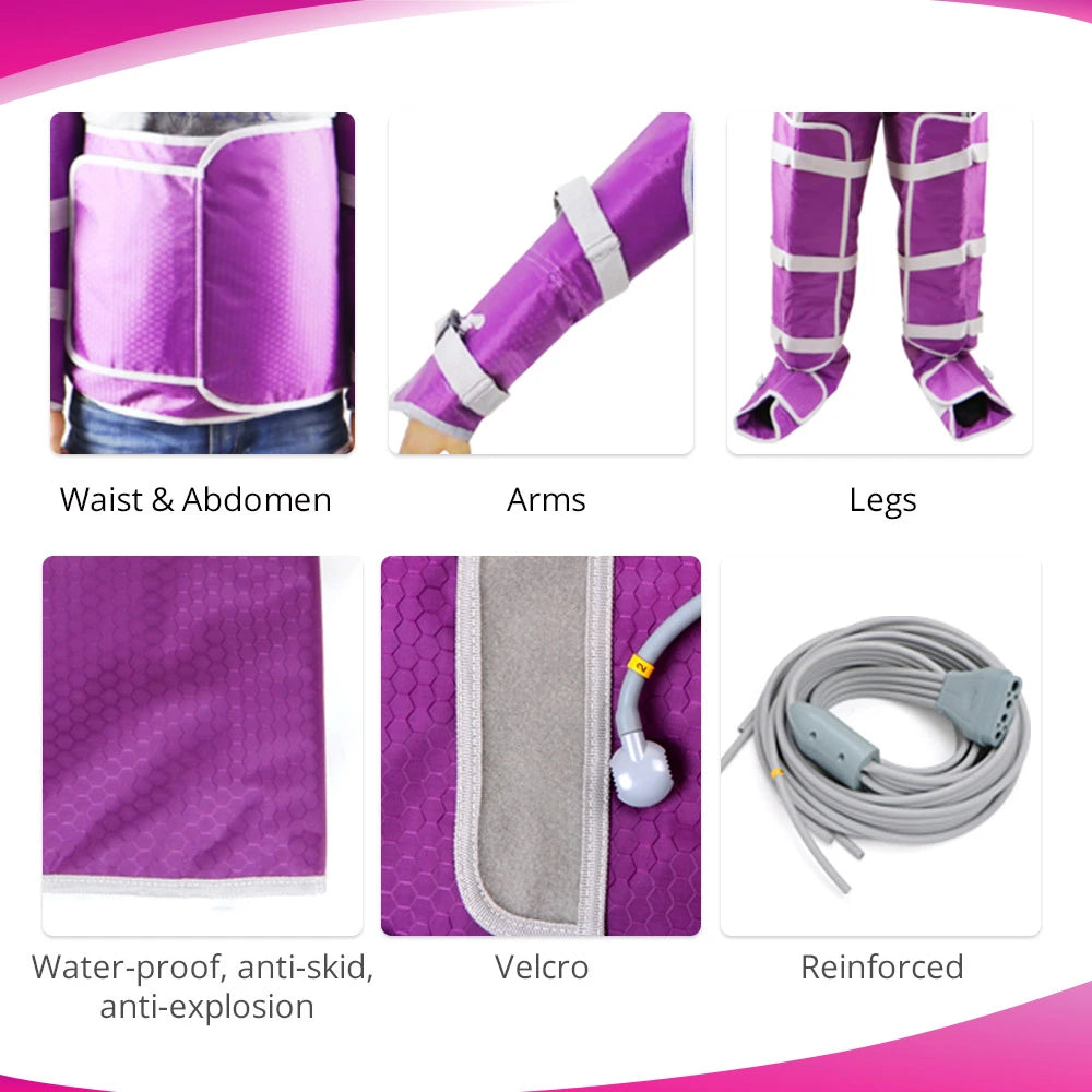 Different parts of Air Pressure Suit Pressotherapy Machine For Whole Body