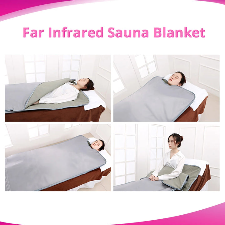 Using Portable Far Infrared Fir Sauna Blanket Suit For Home Use
