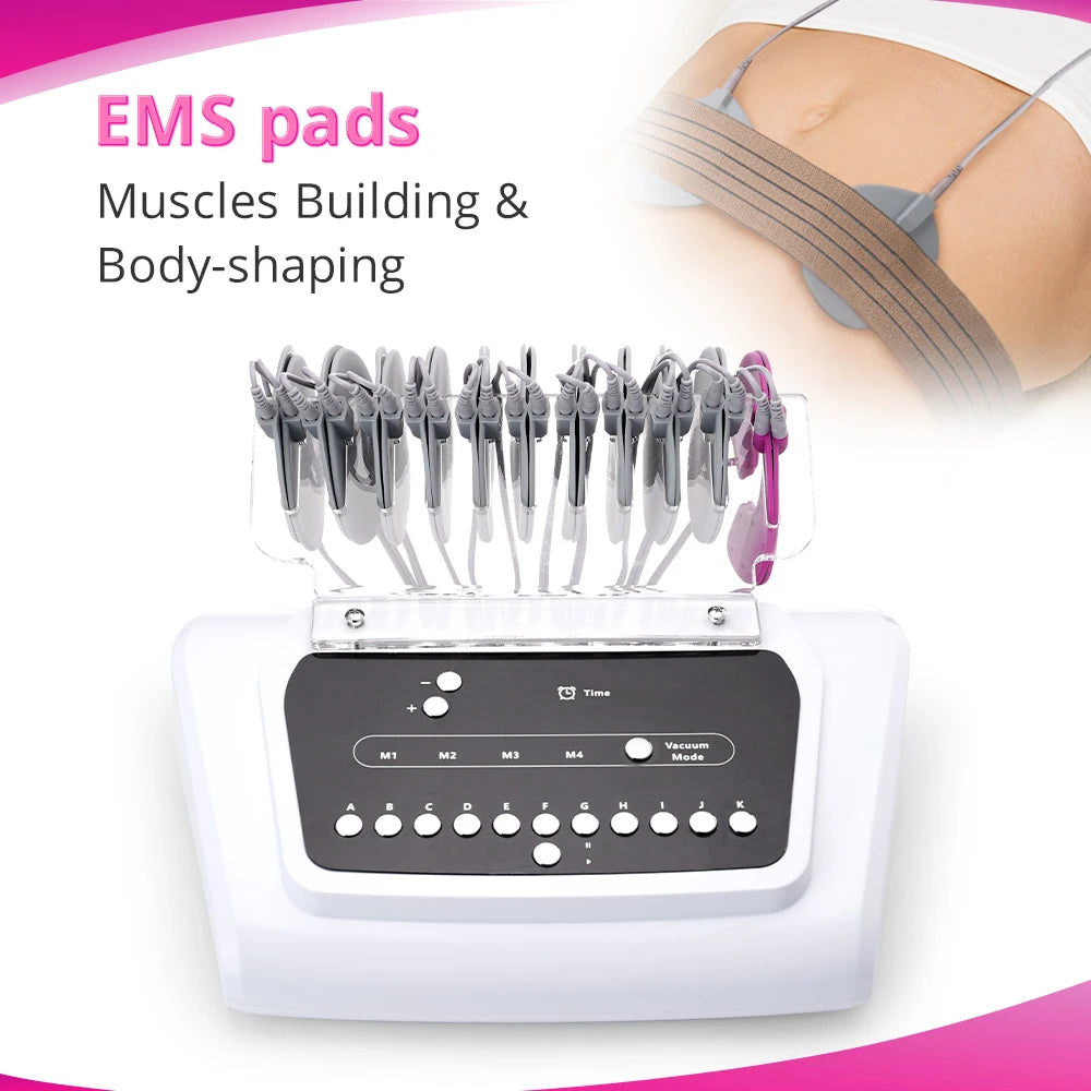 ems pads of EMS Bio Microcurrent Treatment Vacuum Therapy Machine