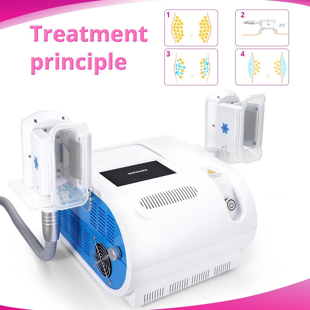 Treatment principle of Professional 2 Handles Cooling Vacuum Freezing Machine For SPA