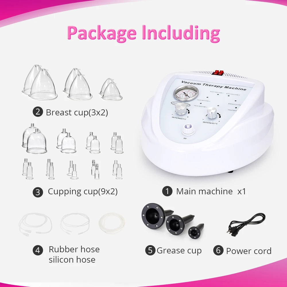 Packing list of New Breast Enlargement Vacuum Theray Machine