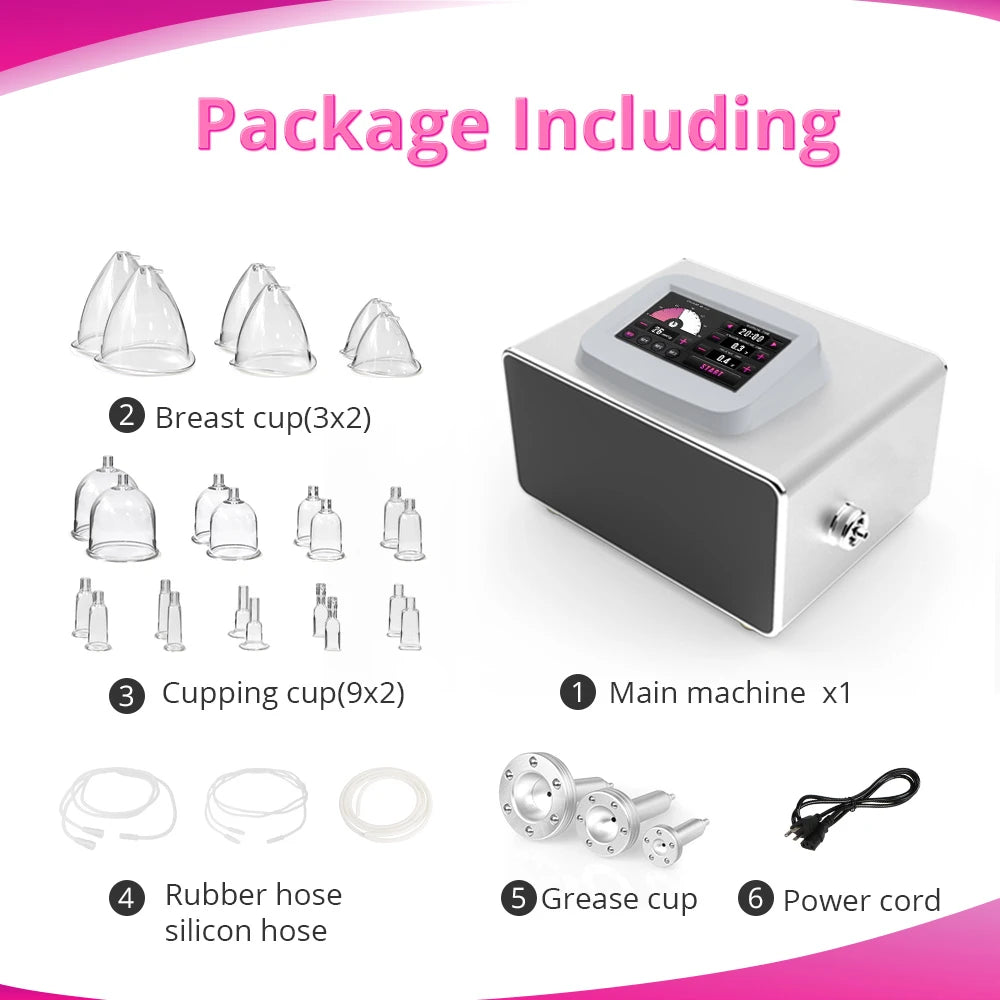 The package list of Vacuum Therapy Breast Enlargement Lymph Detox Machine
