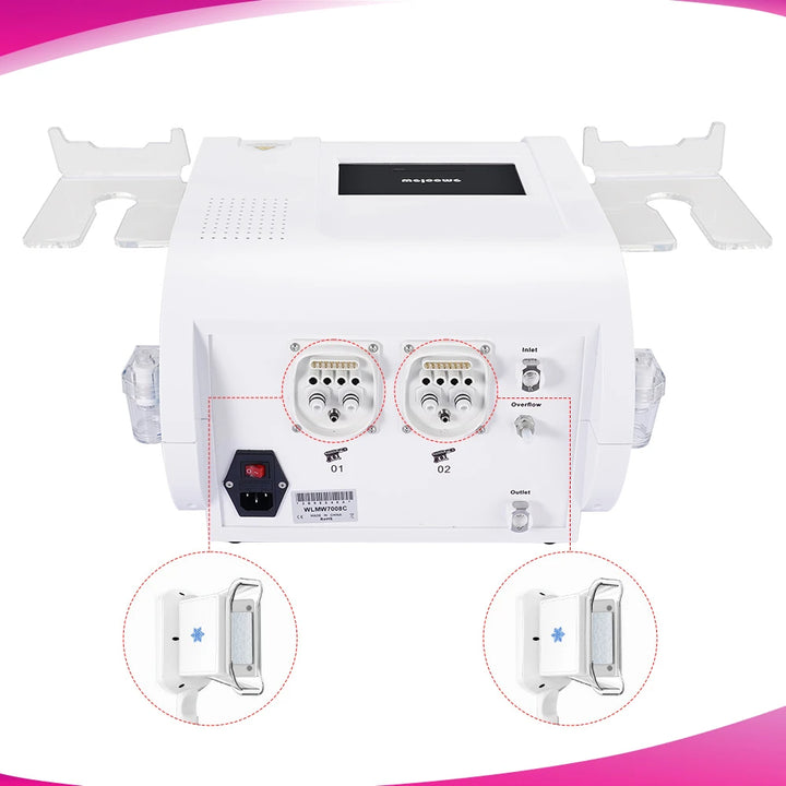 Interfaces of Professional 2 Handles Cooling Vacuum Freezing Machine For SPA