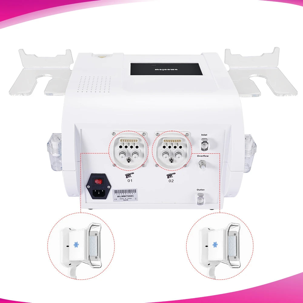 Interfaces of Professional 2 Handles Cooling Vacuum Freezing Machine For SPA