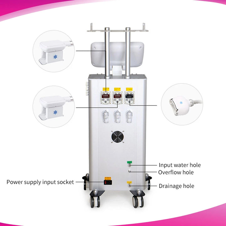 Interfaces of Professional 3 Handles Cold Freezing Machine For SPA