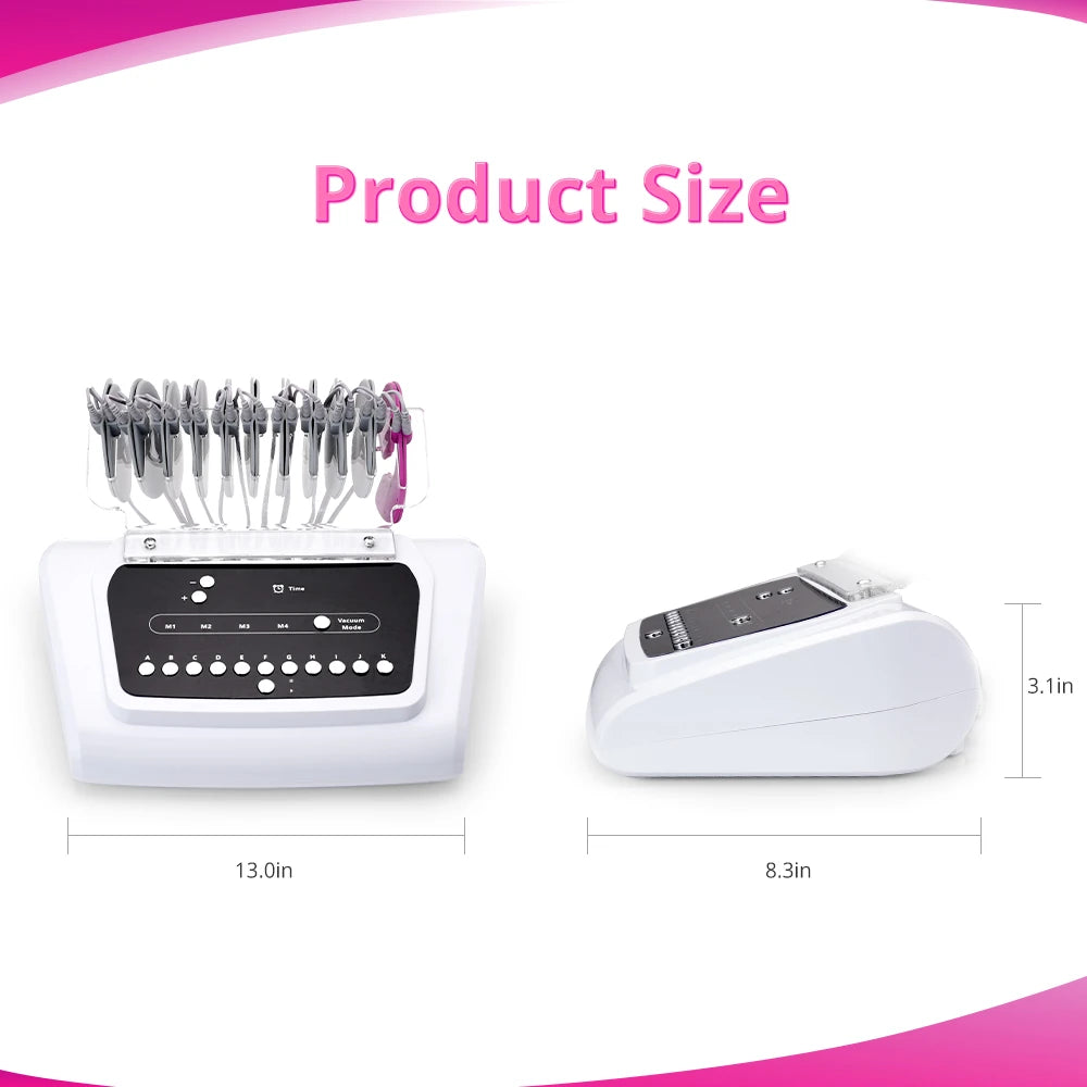 product size of EMS Bio Microcurrent Treatment Vacuum Therapy Machine