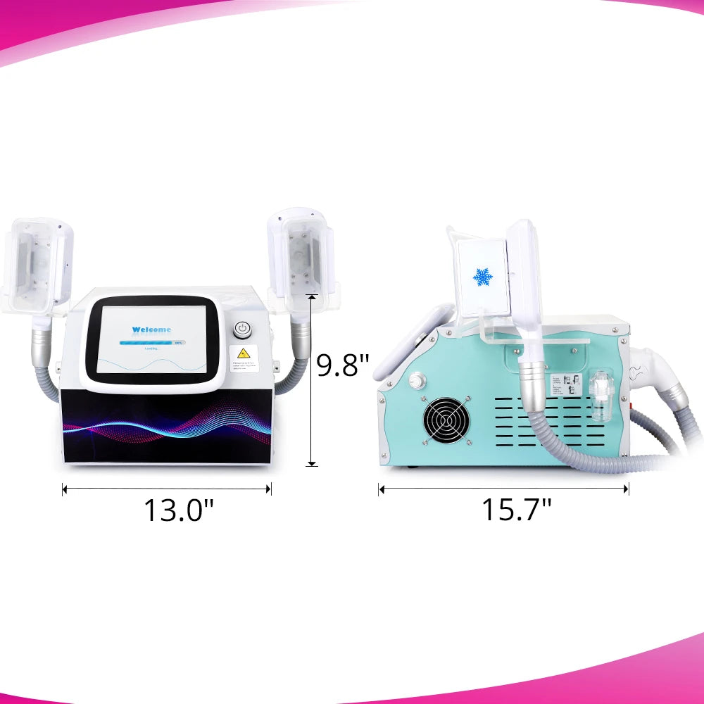 Product size of 2 Handles Cooling Vacuum Therapy Machine