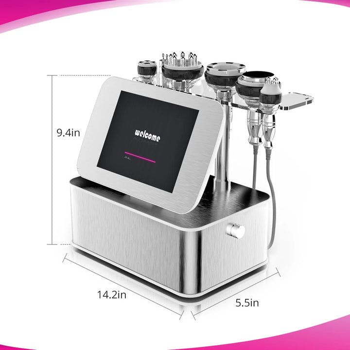 The product size of 5 in 1 Spa Vacuum Ultrasonic Cavitation Machine