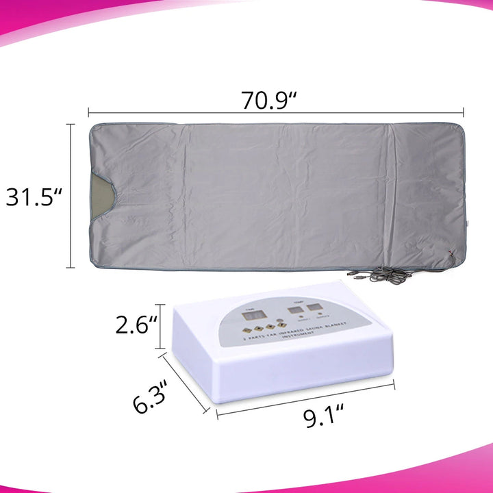 Product size of Portable Far Infrared Fir Sauna Blanket Suit For Home Use