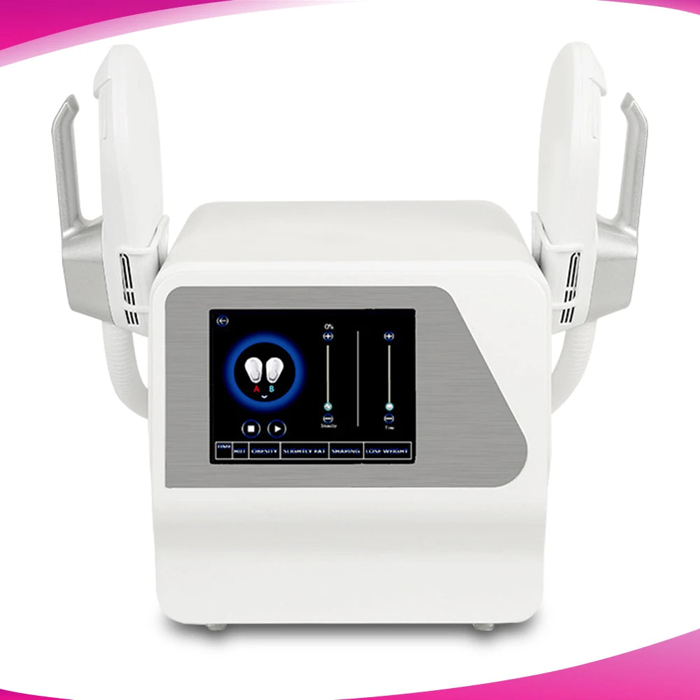 Front side view of Two Handles EMS Sculpting Muscle Building Machine