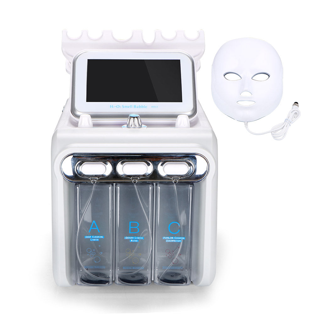 7 In 1 Hydra Water Facial Clean Aqua Peel LED Photon Mask Skin Spa Hydro Machine