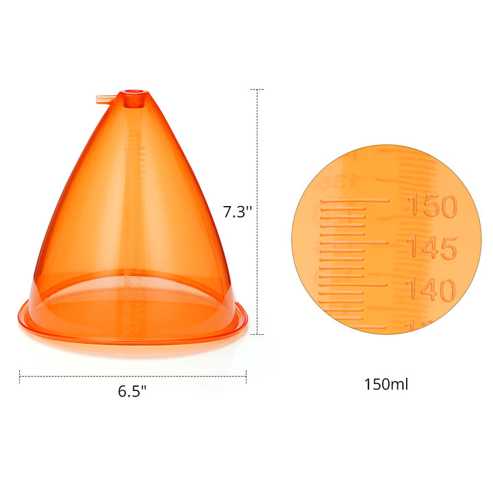 cup size of Orange Vacuum Therapy Cups