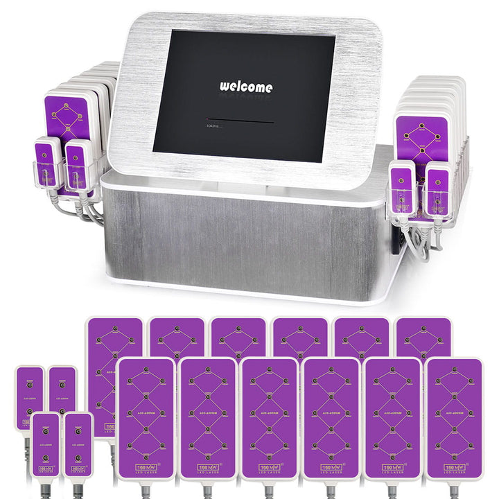 All sets of Professional LLLT Diode LED Lipo Laser Machine with 16 Lipo Laser Pads